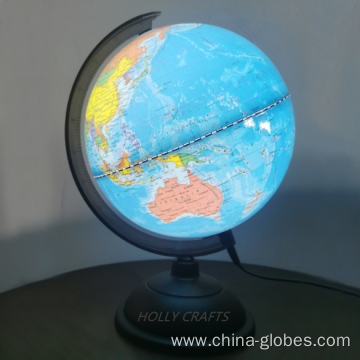 Accurate World Globe Lighted With Latitude And Longitude